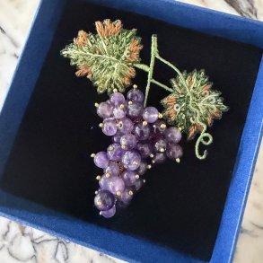 Malbec druer, broche