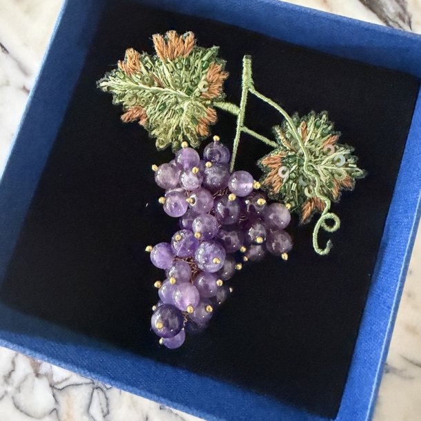 Malbec druer, broche