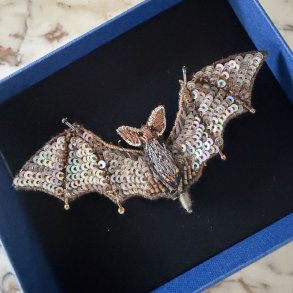 Long eared bat broche