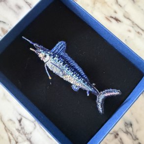White marlin broche