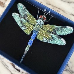 Blue Emperor guldsmed, broche