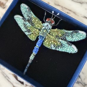 Blue Emperor guldsmed, broche