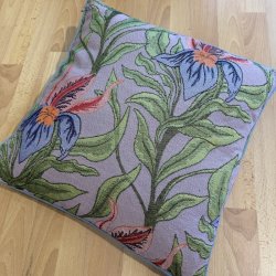 Pude, 50x50, Blomst, violet