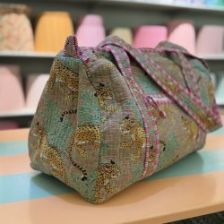 Rejsetaske, jungle, lysgr�n/pink