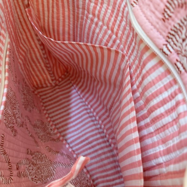Quilt taske, lille blomst, gr�n