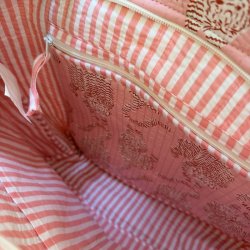 Quilt taske, lille blomst, gr�n