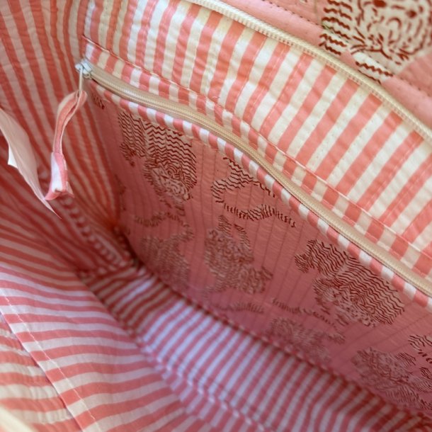 Quilt taske, lille blomst, gr�n