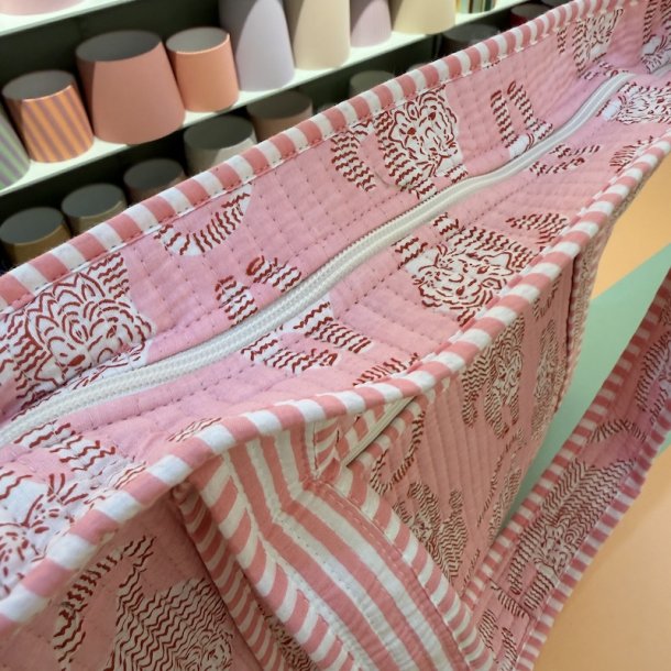Quilt taske, lille blomst, gr�n