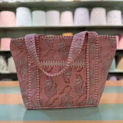 Quilt taske, pink/r�d