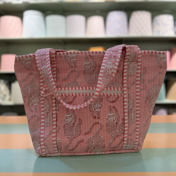 Quilt taske, pink/r�d