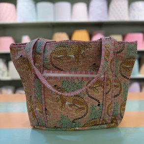 Quilt taske, jungle, pink/pink
