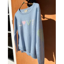 Cashmere knit, Multi love blue