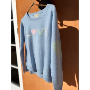 Cashmere knit, Multi love blue