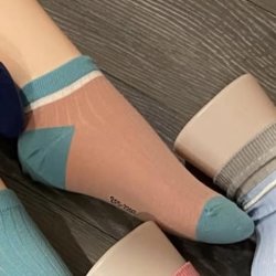 Strmper, kort, Rose/turkis