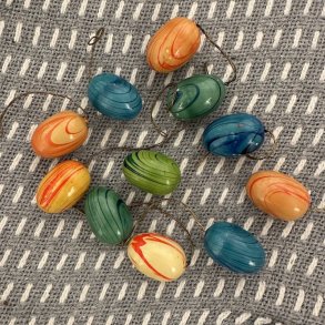 P�ske�g, vintage, 11 stk, 2,5cm