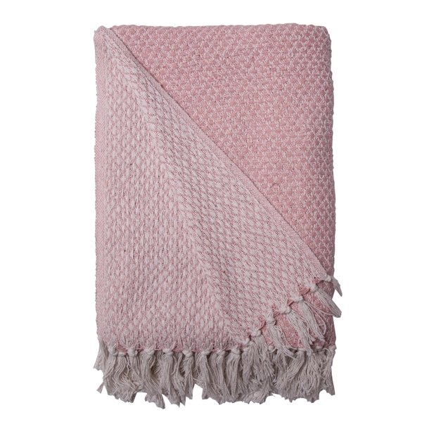 Plaid, Net, Rosa/Hvid