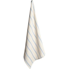 Viskestykke, Stripe, stvet bl/Creme, 50x70