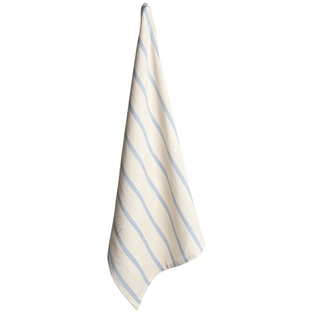 Viskestykke, Stripe, stvet bl/Creme, 50x70