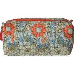 Kosmetiktaske, artisan, bl/rd, 3 strrelser