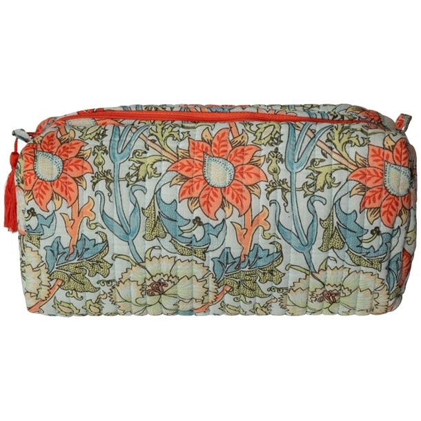 Kosmetiktaske, artisan, bl/rd, 3 strrelser