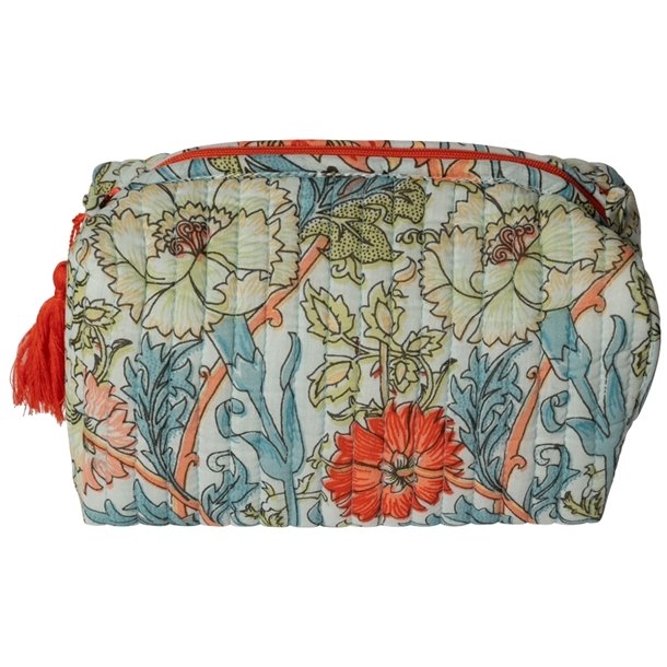 Kosmetiktaske, artisan, bl/rd, 3 strrelser