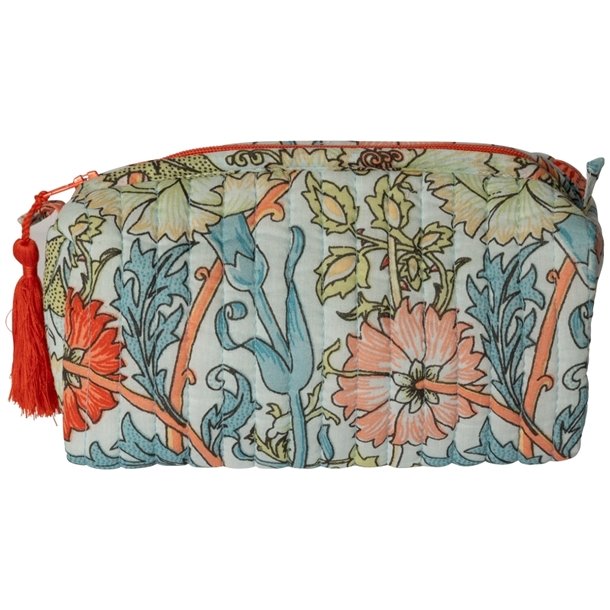 Kosmetiktaske, artisan, bl/rd, 3 strrelser