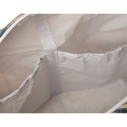 Kosmetiktaske, artisan, stvet sand/petrol, 3 strrelser