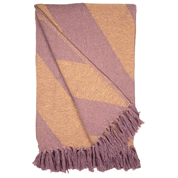 Plaid, Diagonal Stribe, Violet/Gul