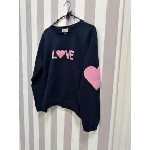 Love sweatshirt, navy/rose