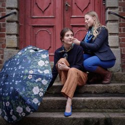 Paraply, Blue Flower