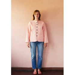 Stockholm stripe China jacket, Flamingo
