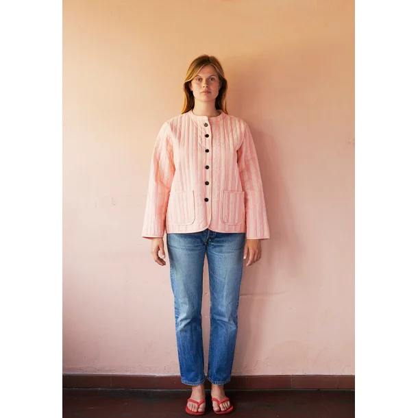 Stockholm stripe China jacket, Flamingo