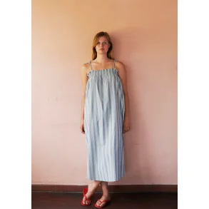 Stockholm stripe strap dress, Sea
