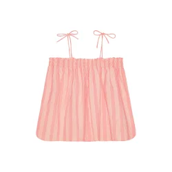 Stockholm stripe strap top, Flamingo