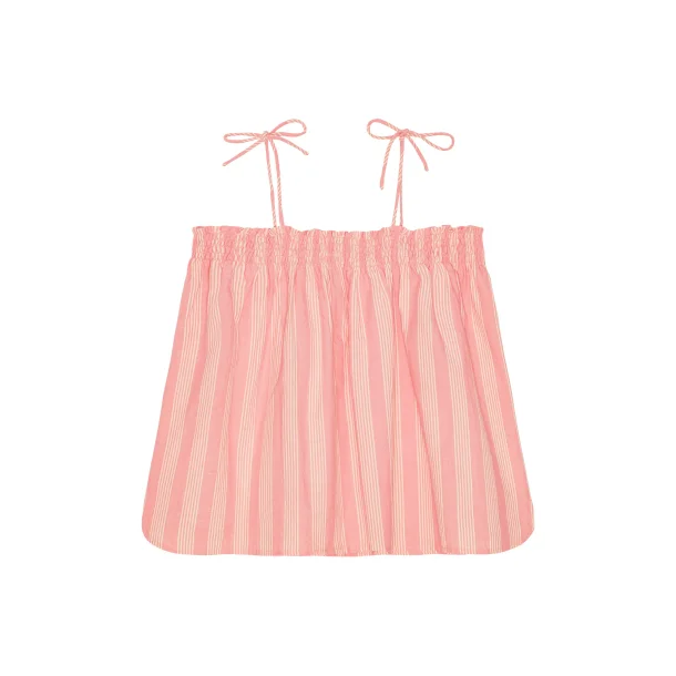 Stockholm stripe strap top, Flamingo