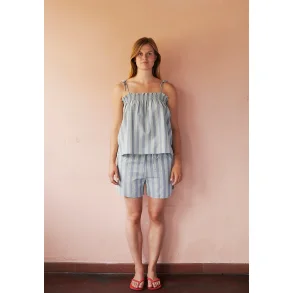 Stockholm stripe strap top, Sea