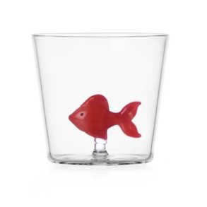 Drikkeglas, rd fisk
