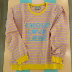 Amour Love Sweatshirt, rose/yellow