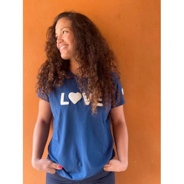 Love t-shirt, navy/nature