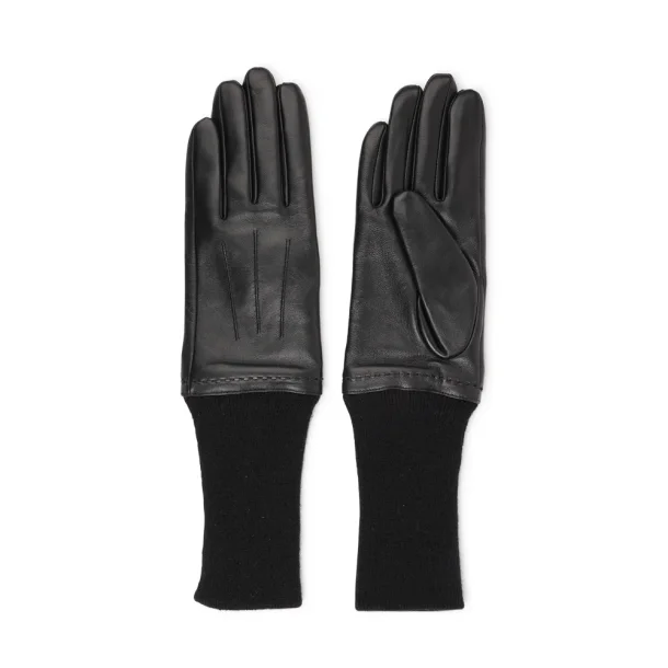 Udine lammeskindshandsker m. forlnget ribkant