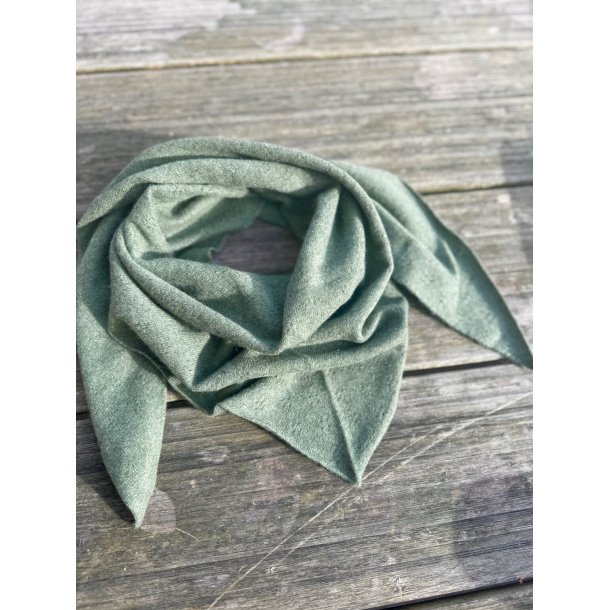 Small cashmere scarf, holepattern, army