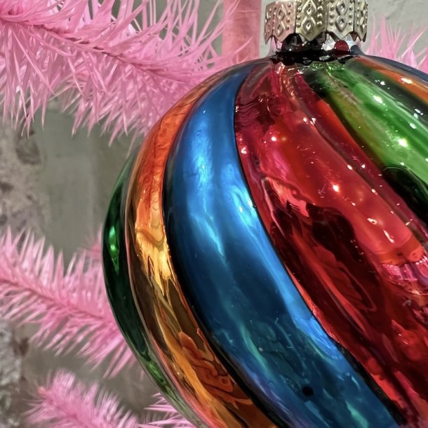 Julekugle, stribet swirl, nr 2