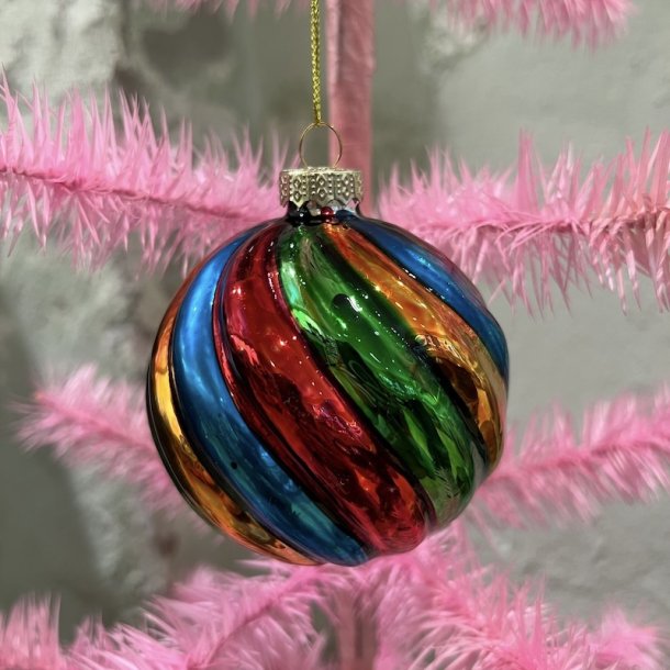 Julekugle, stribet swirl, nr 2