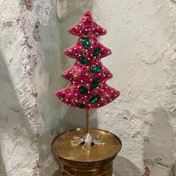 Juletr p messing fod