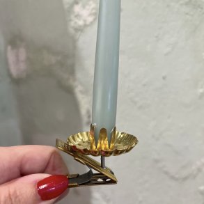 Lyseholdere, juletrslys, guld,