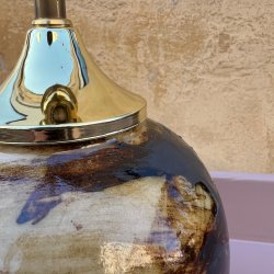 Bordlampe, Beige/brun 1