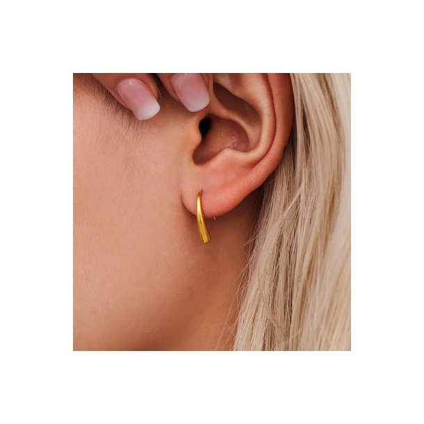  Sanna Hook Earrings, large, guld