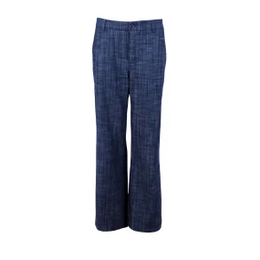 Box pants, navy denim