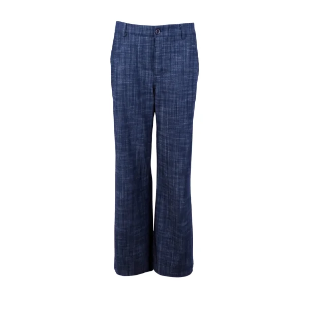 Box pants, navy denim