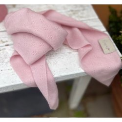 Small cashmere scarf, holepattern, rose